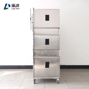 LIZE PET Luxury Cat Cage Stainless Steel Silver Square Animal Wooden Carton Sustainable Iron Metal Tray 1 PC for <strong>Dogs</strong> - Product Image 5