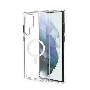 Klarkristall transparenter Hard PC magnetische Telefonhülle für Samsung Galaxy S21 S23 S22 Ultra