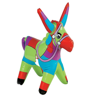 Âne gonflable en vinyle écologique personnalisé en usine pour les décorations de fête d'animaux de ferme pour enfants avec un design vif