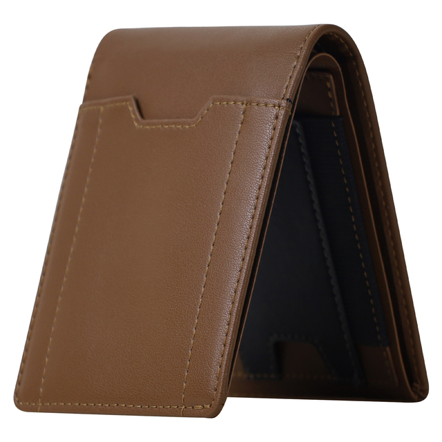 New Design PU Leather Wallet With Apple Find My, Built in Rechargeable Battery Could Be Wireless Charged