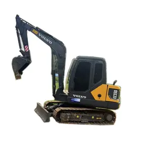 Excavatrice hydraulique utilisée bon marché de chenille d'excavatrice de volvo ec55d à vendre des machines de construction