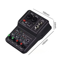 Tarjeta de Sonido Q12 2024, Mini Interfaz de Grabación, Mezclador de Audio Profesional de 16 bits/24 kHz para Grabación de Podcasts e Instrumentos Musicales