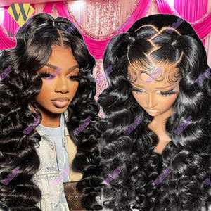 从印度假发工厂批量购买，200% 生印度无胶半人发假发，带高清蕾丝正面 - Product Image 1