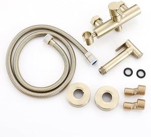 Modern Design Handheld Brass <strong>Bidet</strong> <strong>Spray</strong> Set Brushed Gold ABS Plastic <strong>Bathroom</strong> Attachment with Cold Water Feature - Product Image 2