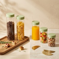 Bouteille de vitamines en verre borosilicate réutilisable, résistante à la chaleur et légère, 5oz 6oz 10oz, bouchon à vis 58mm, design à joint plat