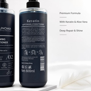 Eunomia <span class=keywords><strong>Trio</strong></span> de Soins Capillaires Réparateurs à la Kératine 800ml/1000ml Shampooing & Après-Shampooing avec Masque Capillaire pour Cheveux Secs, Frisés et Abîmés - Product Image 3