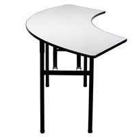 Mobilier d'extérieur de restaurant d'hôtel, table en contreplaqué PVC, ensemble de table à manger, banquet, demi-rond pliable, tables de mariage