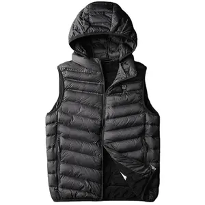Colete aquecido homens mulheres jaqueta usb elétrica eco escolher Hooded atacado colete aquecido usb fibra de carbono aquecedor pad para roupas