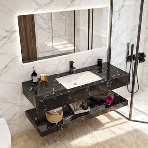 Suministro Directo de Fábrica de Lavabos para Baños de Hotel, Encimeras de Piedra Sinterizada con Espejo Inteligente, Muebles de Baño, ODM/OEM - Product Image 3