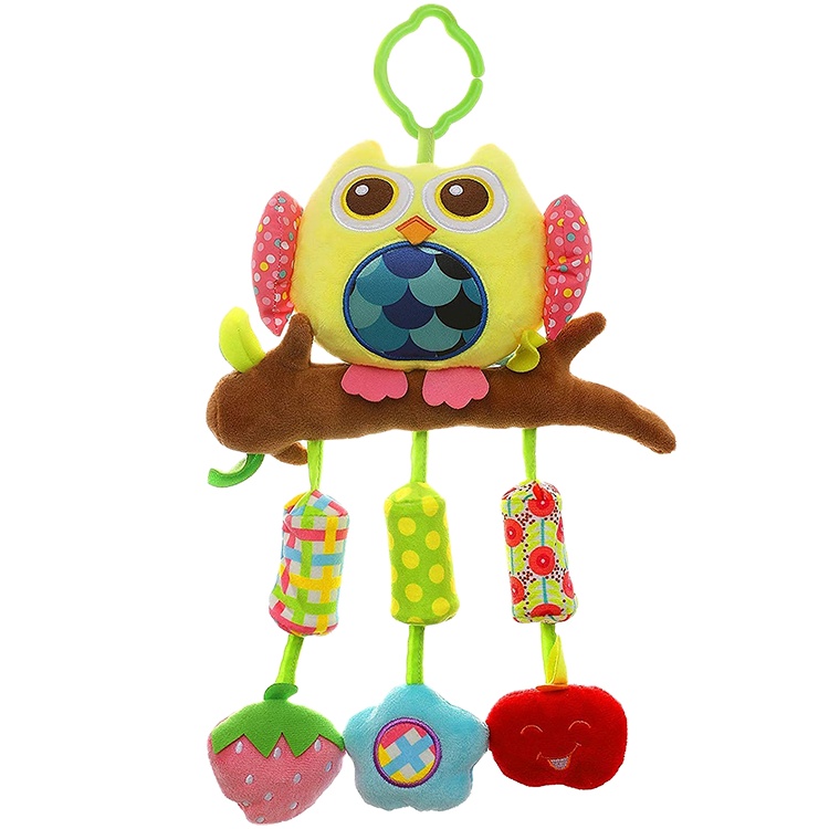 Comfort Stuffed Animal Plush owl Toys Rattle Mobile Infant Baby Crib Toys For Baby Hanging Rattles Baby Stroller Plush Toy