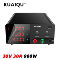 KUAIQU R-SPS3030 900W DC haute alimentation 30V 30A avec affichage à 4 chiffres à courant élevé Double ports de sortie USB/RS-232/RS485 en option