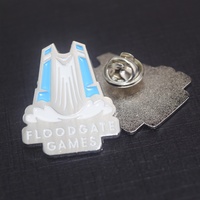 Épinglette personnalisée Adept en émail souple, plaquée nickel, en forme de lettre, broche personnalisée, épinglette nominative, épinglette initiale pour veste