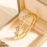 Nouveau bracelet papillon en acier inoxydable plaqué or 18 carats avec zircon, style coréen tendance, lisse et brillant, bijoux pour femmes