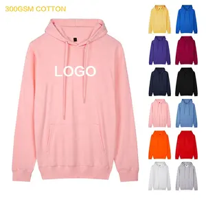 थोक 300GSM मोटी गुलाबी Hoodies कस्टम लोगो स्वेटर कस्टम आकस्मिक शैली यूनिसेक्स कस्टम हूडि मुद्रित