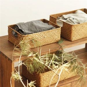 Aufbewahrungskorb aus Weide für Decken, 40L, groß, faltbar, Wäschekorb mit Griffen, Rattan, für Kinderzimmer, Baumwollseil, für Zuhause - Product Image 2