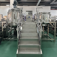 Machine de fabrication de crème cosmétique, émulsifiant sous vide, homogénéisateur, cuve de mélange avec mélangeur à cisaillement élevé