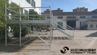 Scène modulaire pliable compatible Layher, capacité de charge de 750 kg/m², idéale pour les grands concerts et festivals de musique en plein air.