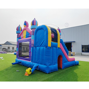 Château gonflable commercial sur le thème des confiseries avec toboggan, combo gonflable bonbons et crème glacée pour locations de fêtes pour filles - Product Image 5