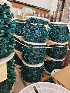 Bobine <span class=keywords><strong>de</strong></span> lumière C9 <span class=keywords><strong>de</strong></span> 1000 pieds, pour noël, usage professionnel, en vrac, avec fil noir <span class=keywords><strong>de</strong></span> 12" - Product Image 6