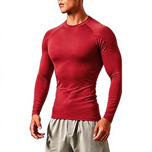 Men's Premium Compression Long Sleeve Performance Shirt Eco-Friendly Slim Fit Spandex/Polyester Quick Dry Base <b>Layer</b> <b>Top</b> for - Product Image 1