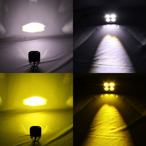 Aurora 3inch <span class=keywords><strong>LED</strong></span> lái xe ánh sáng màu vàng trắng vuông Spotlight cho xe ô tô xe máy 4x4 offroad đèn sương mù 12V 24V ô tô - Product Image 6