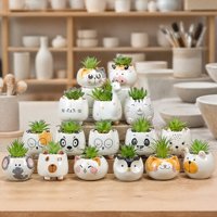 Pots à fleurs en céramique mignons et originaux, best-sellers, mini pots modernes pour plantes succulentes, cactus, pour la décoration de jardin, de maison et de bureau
