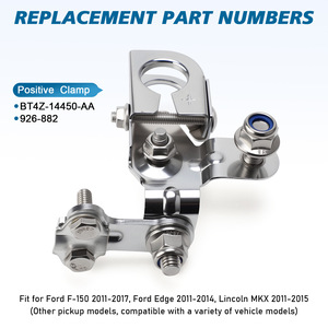 Ford Battery Clamp Kit 926-882 Brass Chrome Plated Screw <b>Terminals</b> For F-150 2011-2017 - Product Image 3