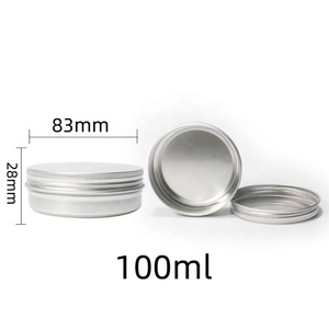 Envase de Aluminio Plateado de 100 ml con Tapa de Rosca para Cosméticos, Té, Skittles, Starburst, Velas - Product Image 1