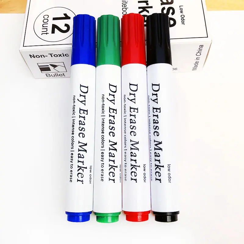 Classic And Durable Dry Erase Markers 4 Colors Custom Black Markers Set Whiteboard White Board Marker