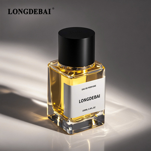 Botella de Perfume Cuadrada al por Mayor con Fondo Grueso para Hombre, 30ml 50ml 100ml, Botella de Vidrio Transparente Vacía con Pulverizador - Product Image 1
