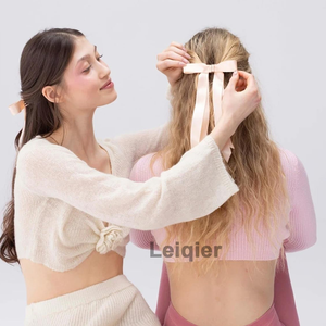 Pinza de Pelo Magnética con Logotipo Personalizado, Accesorios para el Cabello con Lazo de Satén, Dos Colores, Elegantes Pinzas de Pelo con Cinta Larga, Decoraciones para el Cabello a la Moda - Product Image 2