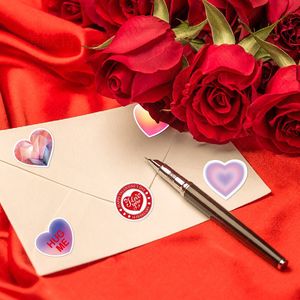 <span class=keywords><strong>Pegatinas</strong></span> <span class=keywords><strong>de</strong></span> Sellado para Regalos <span class=keywords><strong>de</strong></span> San Valentín, Calcomanías en Forma <span class=keywords><strong>de</strong></span> Corazón para Cartas <span class=keywords><strong>de</strong></span> Amor, Sobres y Decoraciones Románticas para Fiestas - Product Image 4
