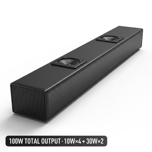 Barre de son sans fil S4 100W 2.1CH, système home cinéma, entrée HDMI ARC optique, 4 haut-parleurs pleine gamme, 2 caissons de basses intégrés - Product Image 5