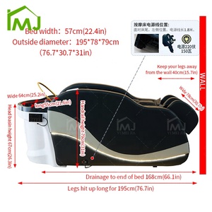Lay Down Korean Head Spa Peluquería Fregadero Lavado Silla de masaje eléctrica Cama de champú - Product Image 6