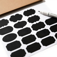 Feuilles d'autocollants pour tableau noir effaçables pour le rangement du garde-manger, étiquettes découpables et réutilisables pour les bocaux de cuisine