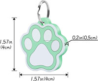 Etiquette d'identification personnalisée pour animaux de compagnie, étanche, anti perte, gravée au laser, code QR, étiquette en silicone NFC pour animaux de compagnie