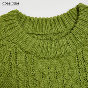 Pulls en tricot à manches longues personnalisés pour femmes, pulls d'hiver au crochet, pulls pour femmes âgées, fournisseurs de pulls d'automne pour femmes - Product Image 6