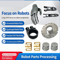 Componentes de Brazo Robótico Modular Personalizados, Piezas de Robot CNC, Aluminio, Acero Inoxidable, Mecanizado CNC de Precisión, Servicio de Perforación por Electroerosión por Hilo