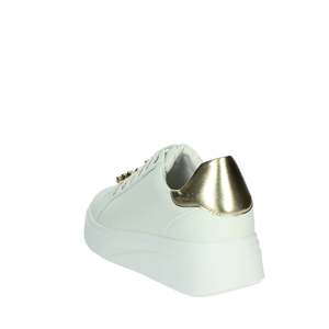 Sneakers Donna Valleverde Bianche e Oro, Stile Platform, Scarpe di Tela Trendy - Product Image 2