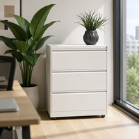 Classeur vertical moderne à 3 tiroirs, large rangement en métal et acier pour bureau, chambre à coucher, école, salle de sport, utilisation directe en usine