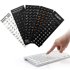 Tùy Chỉnh Ngôn Ngữ Azerty <span class=keywords><strong>PC</strong></span> Phổ Bàn Phím Sticker Tiếng Anh Thái Hebrew Nga Hàn Quốc Tây Ban Nha Tiếng Pháp Arabic Bàn Phím Dán - Product Image 2