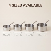 Casserole en acier inoxydable 304 de qualité supérieure pour la préparation de sauces gourmandes, ustensiles de cuisine professionnels pour restaurants, qualité d'exportation
