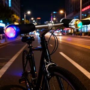 IRODNOENKY 自行车车把灯 车把端塞 LED转向灯 合金骑行指示灯 电池安全警示灯 - Product Image 2