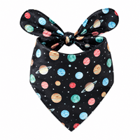 Bandana pour chien en imitation soie imprimée sur mesure, double face, transfert thermique, écharpe personnalisée pour chiens et chats