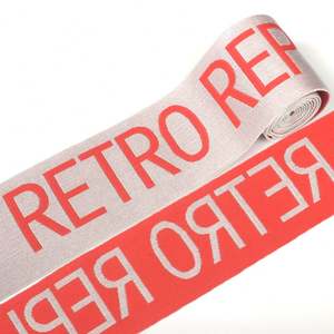 Cinta Elástica Personalizada con Logotipo, Banda Elástica Jacquard con Letras, MOQ Bajo - Product Image 1