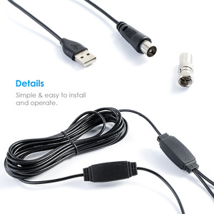 Toxu ngoài trời kỹ thuật số <span class=keywords><strong>TV</strong></span> ăng ten tùy chỉnh trong nhà với bộ khuếch đại và tăng cường tín hiệu xách tay HD <span class=keywords><strong>Antenna</strong></span> <span class=keywords><strong>TV</strong></span> 360 độ tín hiệu - Product Image 5