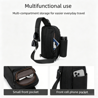 Nouveau sac de poitrine pour homme, multifonctionnel, imperméable, résistant à l'usure, sac bandoulière décontracté