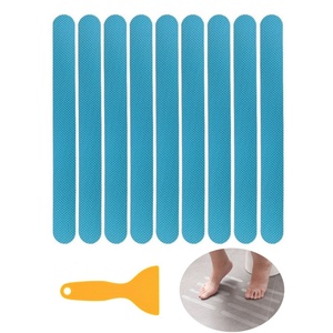 Autocollants antidérapants pour baignoire, sol de douche, escaliers, échelles, bandes antidérapantes pour douche avec raclette - Product Image 1