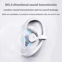 Earphone Nirkabel 2-in-1 Q10 Berkualitas Tinggi, Ear Clip In-ear Sport Sleep Headphone 5.4 ENC Stereo Earbuds IPX-4 Tahan Air