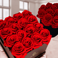 Bouquet de roses éternelles personnalisées pour Halloween, la Saint-Valentin, Noël, OEM, fleurs séchées, roses éternelles, boîte cadeau de luxe